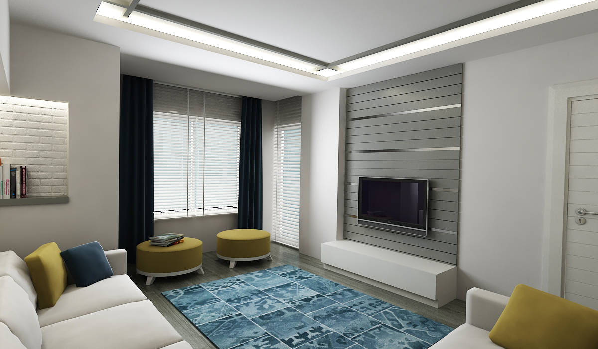 E.K. EVİ, Niyazi Özçakar İç Mimarlık Niyazi Özçakar İç Mimarlık Modern living room