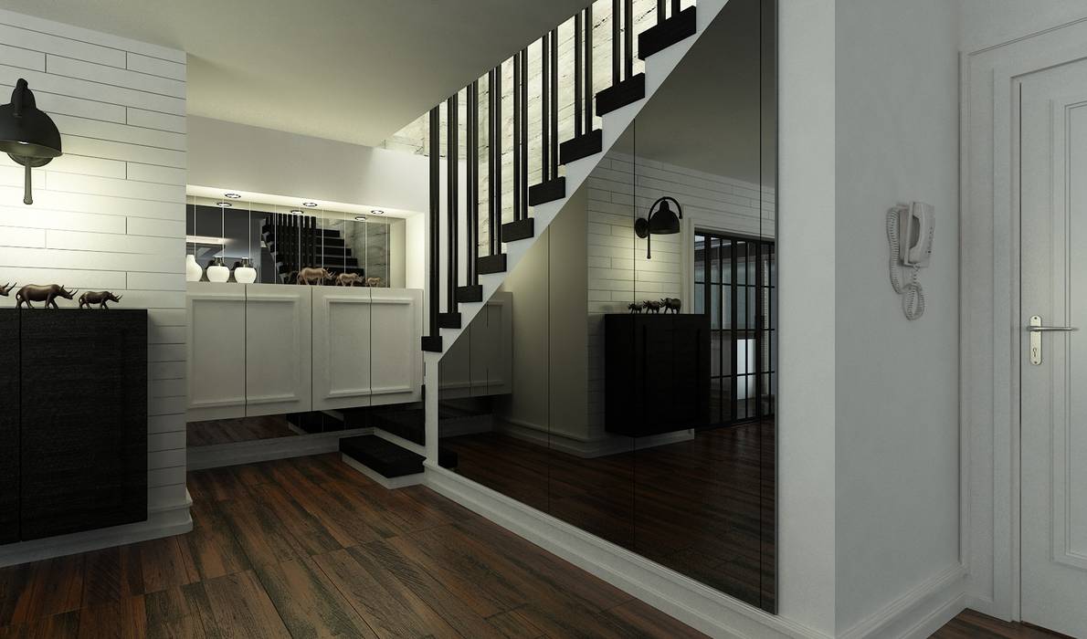 M.A. EVİ, Niyazi Özçakar İç Mimarlık Niyazi Özçakar İç Mimarlık Eclectic style corridor, hallway & stairs