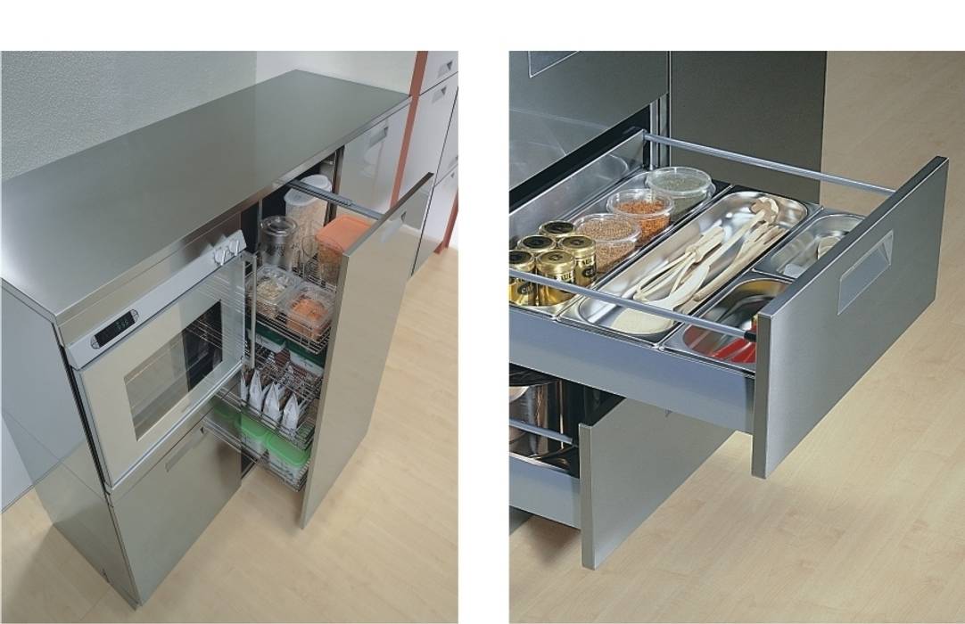 Kipro kitchen cucina professionale, bettini design bettini design Industrial style kitchen Cabinets & shelves