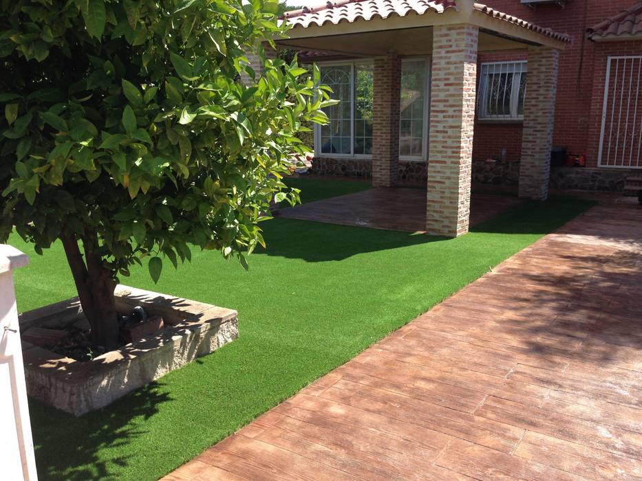 Hierba artificial jardín jardines modernos de allgrass solutions