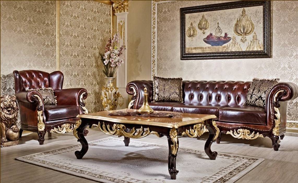 APOLYON DERİ KOLTUK TAKIMI, Asortie Mobilya Dekorasyon Aş. Asortie Mobilya Dekorasyon Aş. Classic style living room