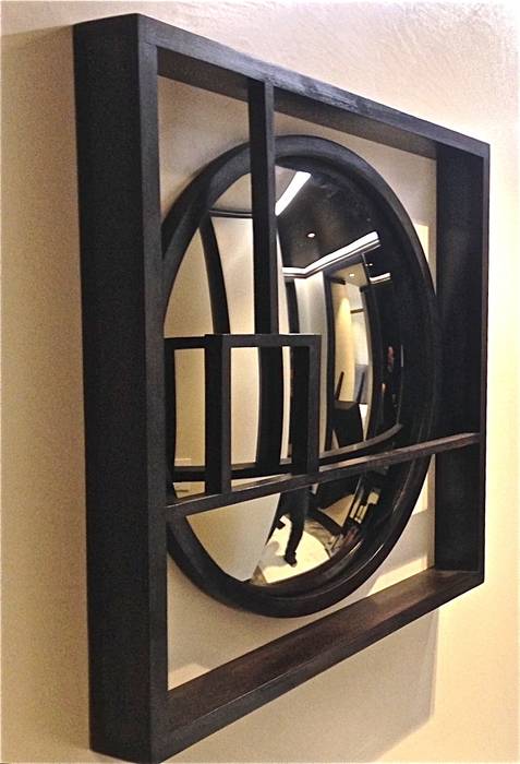 Bespoke Wooden Frame - Convex Mirror Alguacil & Perkoff Ltd. Vestidores de estilo moderno Espejos