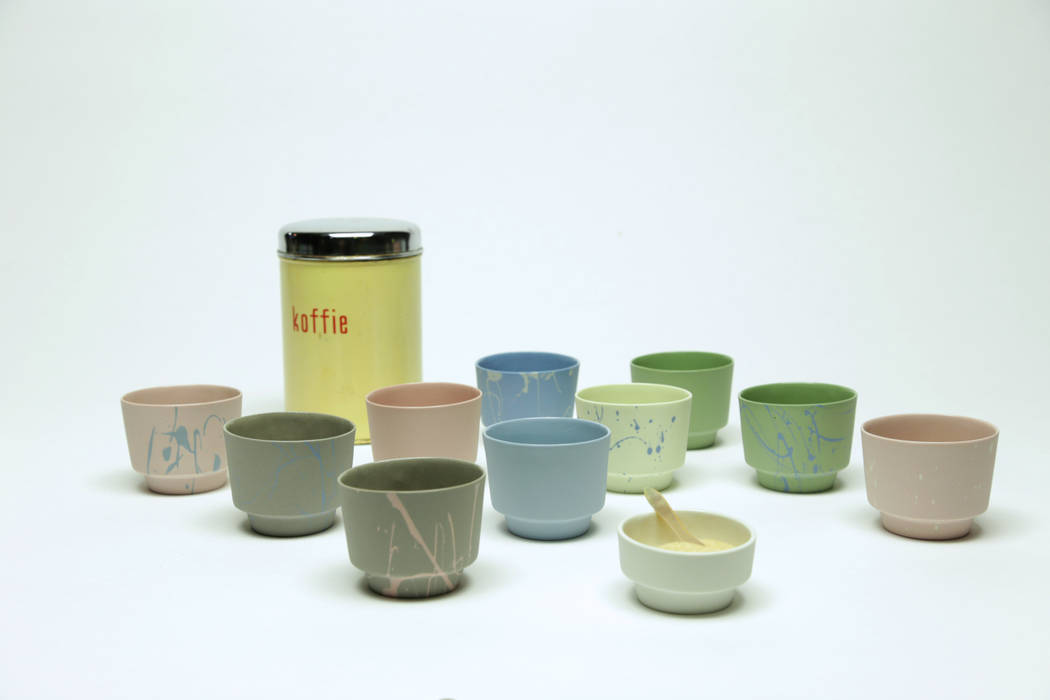 koffie kopjes Cups, Ontwerpstudio Inge Simonis Ontwerpstudio Inge Simonis Salas de jantar ecléticas Louça e copos