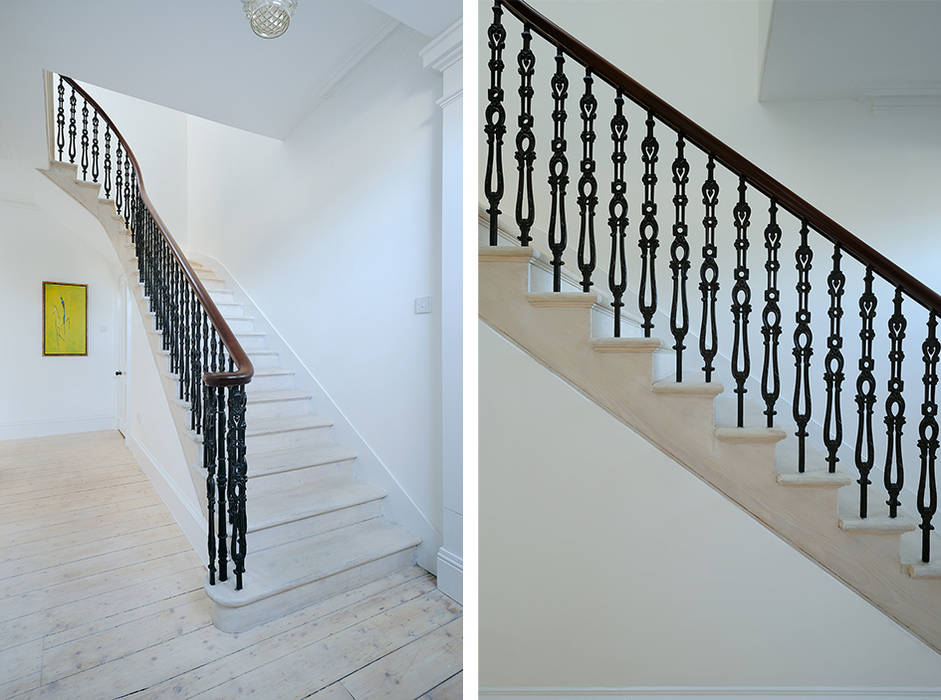 South Crown Street Stair homify Ingresso, Corridoio & Scale in stile classico refurbishment,renovation,aberdeen,house,stair,scandinavian,scotland,white