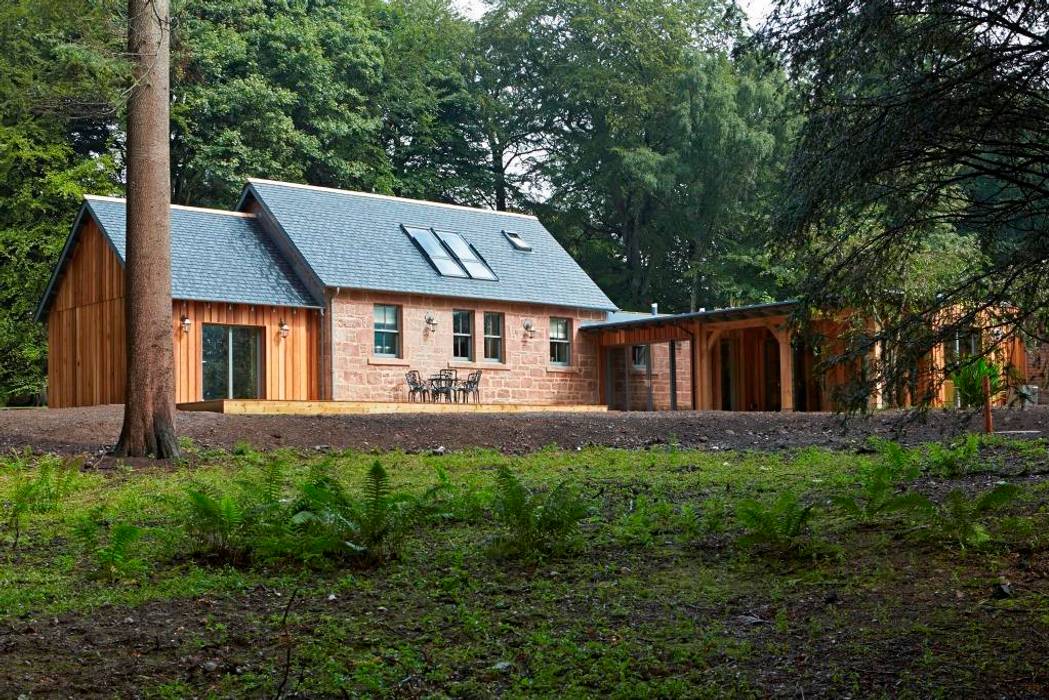 Rear Elevation Architects Scotland Ltd Country style houses