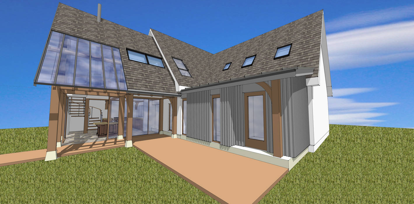House Extension Oak Frame Architects Scotland Ltd