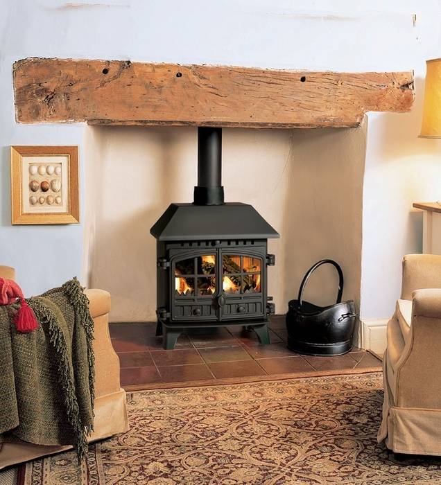 Hunter Herald 8 Wood Burning Stove Direct Stoves Country style living room Fireplaces & accessories