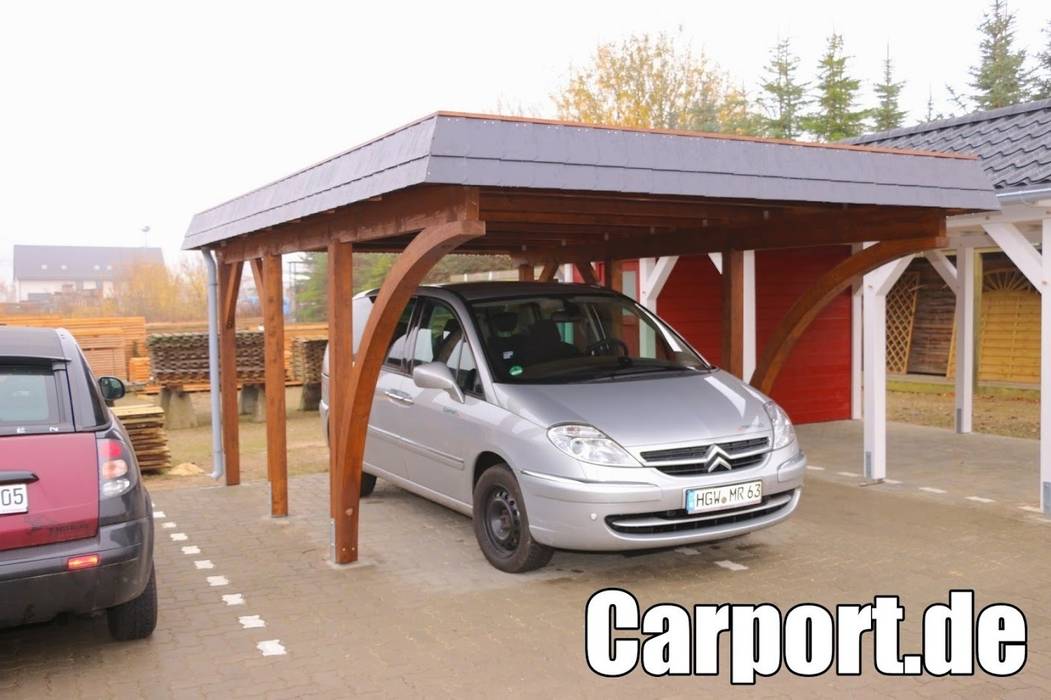 Carport Mit Leimholzbogen Und Walmblende Von Schmidtke Co