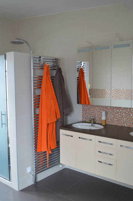 Salle de Bains - 15m² - Levallois Sandrine Carré Salle de bain moderne