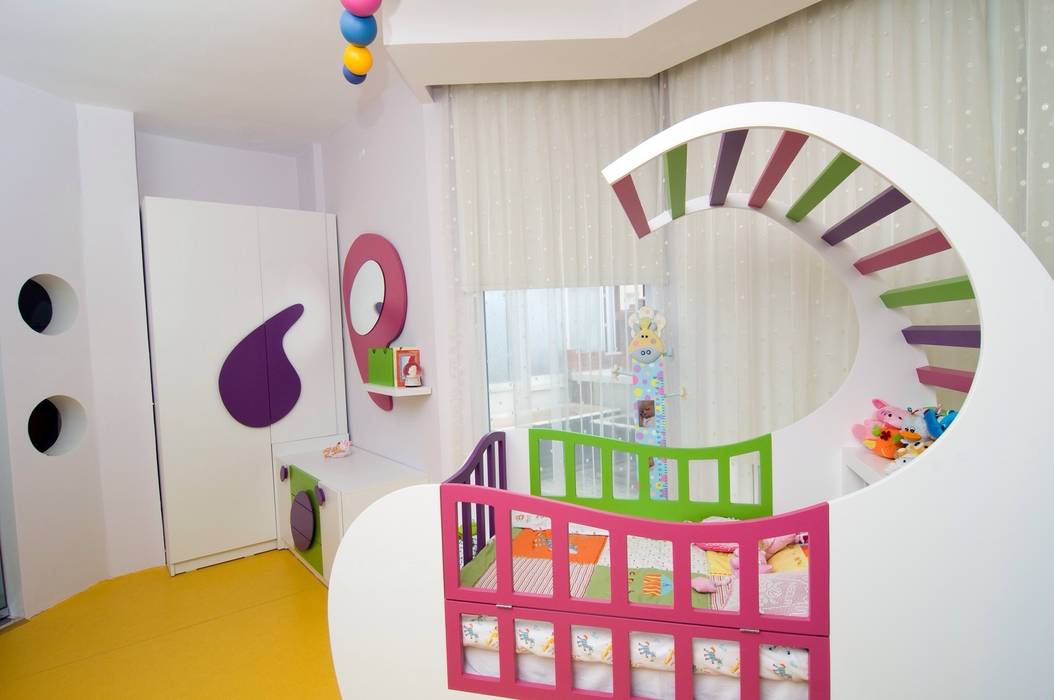 Perçin evi Şölen Üstüner İç mimarlık Modern Çocuk Odası Yatak & Beşikler