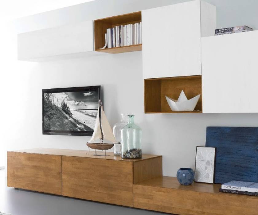 homify Minimalist living room Cupboards & sideboards