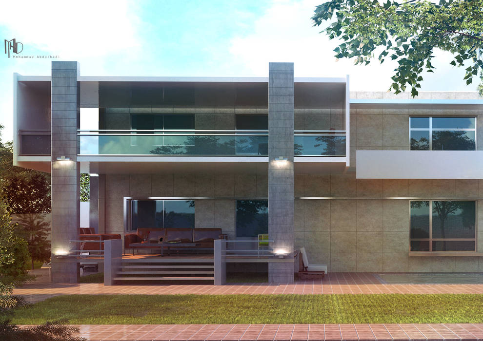 cam_02 MHD Design Group Modern Balkon, Veranda & Teras