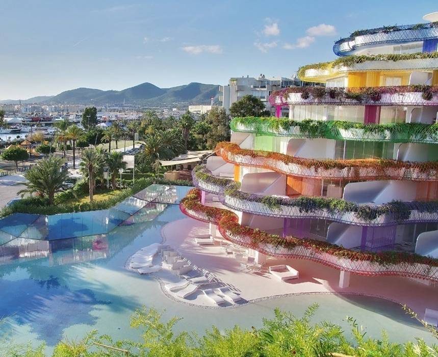 Las Boas Ibiza, Vondom Vondom Dormitorios de estilo mediterráneo