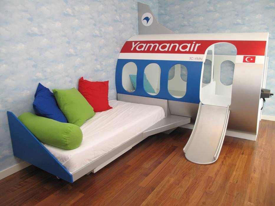 plane m design Modern Çocuk Odası Yatak & Beşikler