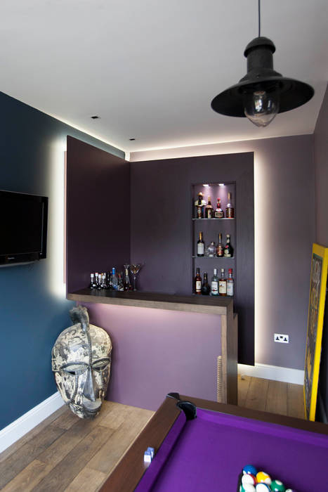 Bespoke games room bar & Cinema room bar cu_cucine 모던스타일 거실