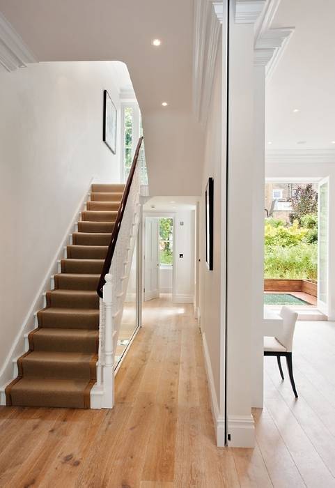 Chelsea Family House, Black and Milk | Interior Design | London Black and Milk | Interior Design | London Classic style corridor, hallway and stairs