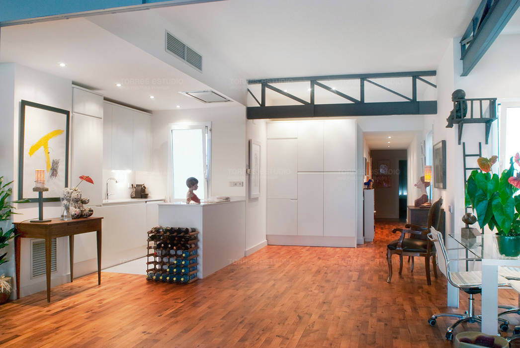 Loft de nueva creación Torres Estudio Arquitectura Interior Cocinas de estilo minimalista