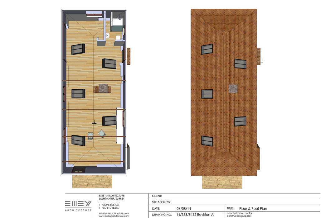 Renovation design floor plans for 'Farriers Forge' outbuilding Emby Architecture