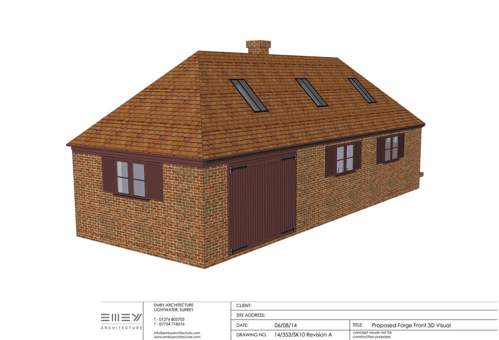 Renovation design floor plans for 'Farriers Forge' outbuilding Emby Architecture