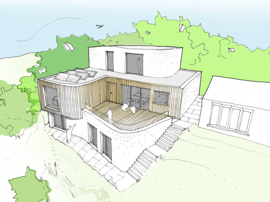 Concept sketch overview Facit Homes