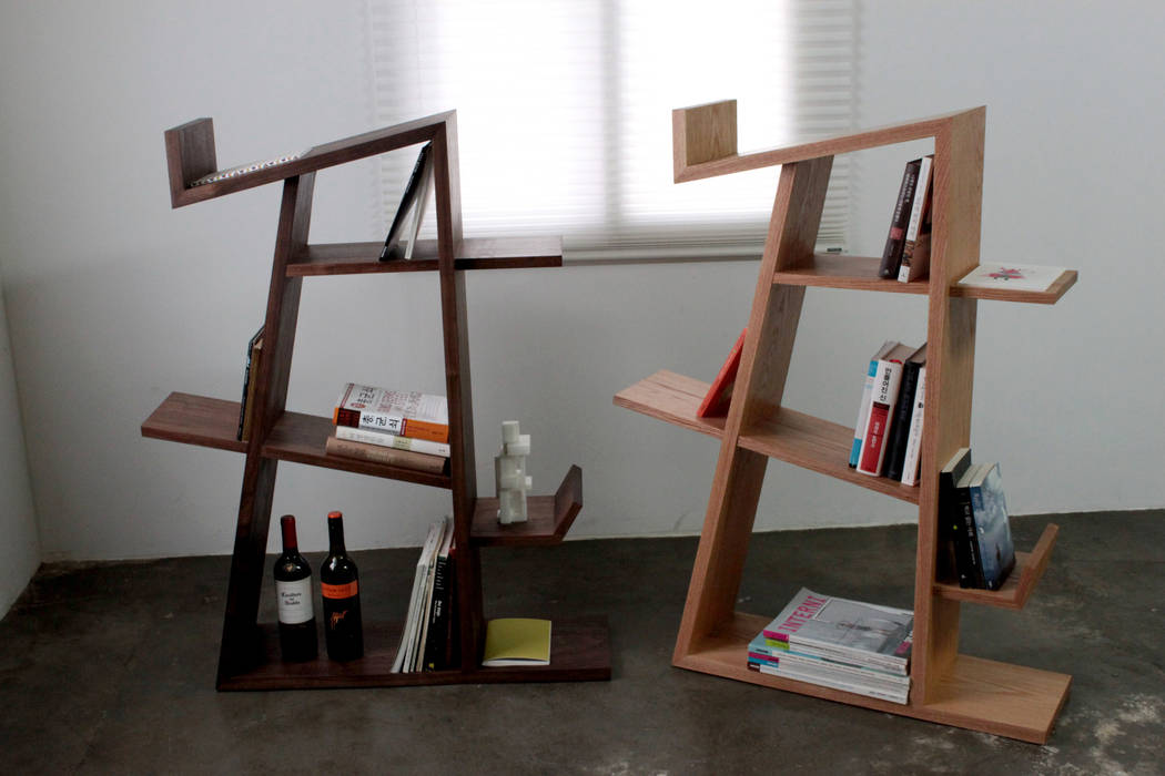 Tarantallegra bookcase, The QUAD woodworks The QUAD woodworks ห้องทำงาน/อ่านหนังสือ ตู้เก็บของและชั้นวาง