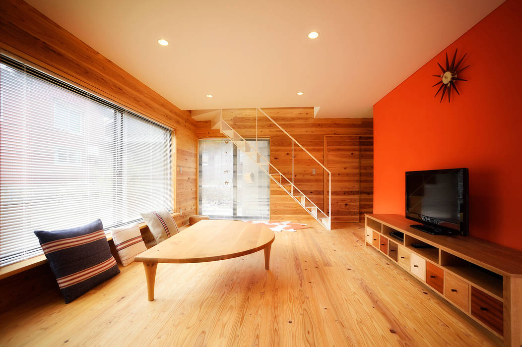 母の家, 長井建築設計室 長井建築設計室 Salas de estar minimalistas