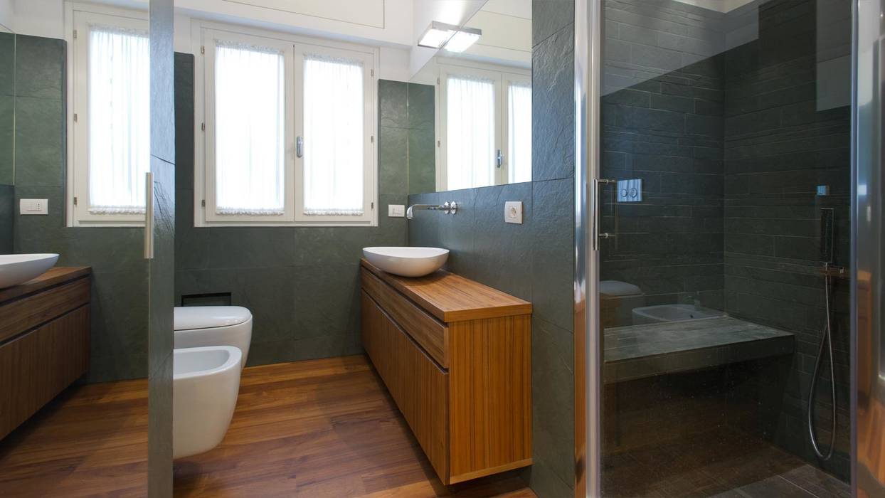 Appartamento alla Caffarella - Roma, Archifacturing Archifacturing Modern bathroom