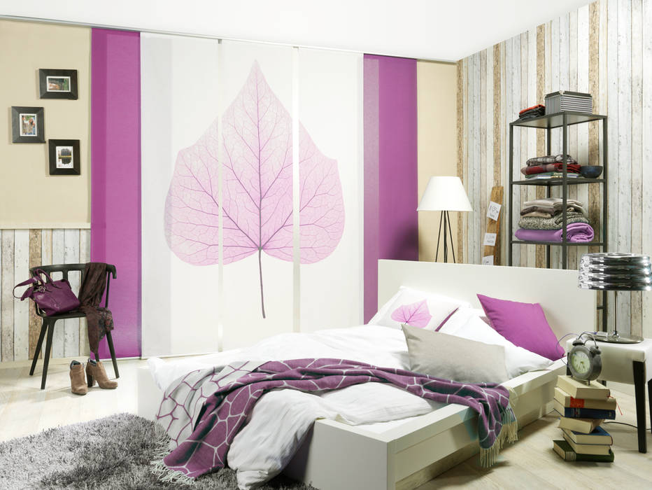 Frischer Wind - moderne Flächenvorhänge, emotiontextiles emotiontextiles Modern style bedroom Accessories & decoration