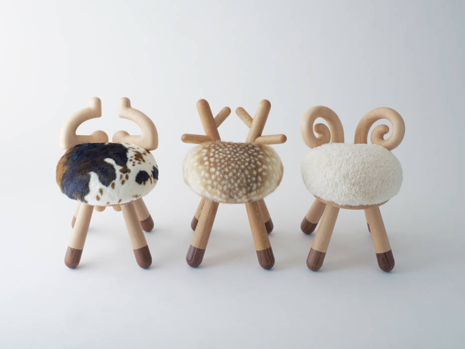 bambi chair / sheep chair / cow chair, kamina&C kamina&C オリジナルデザインの 子供部屋 机＆椅子