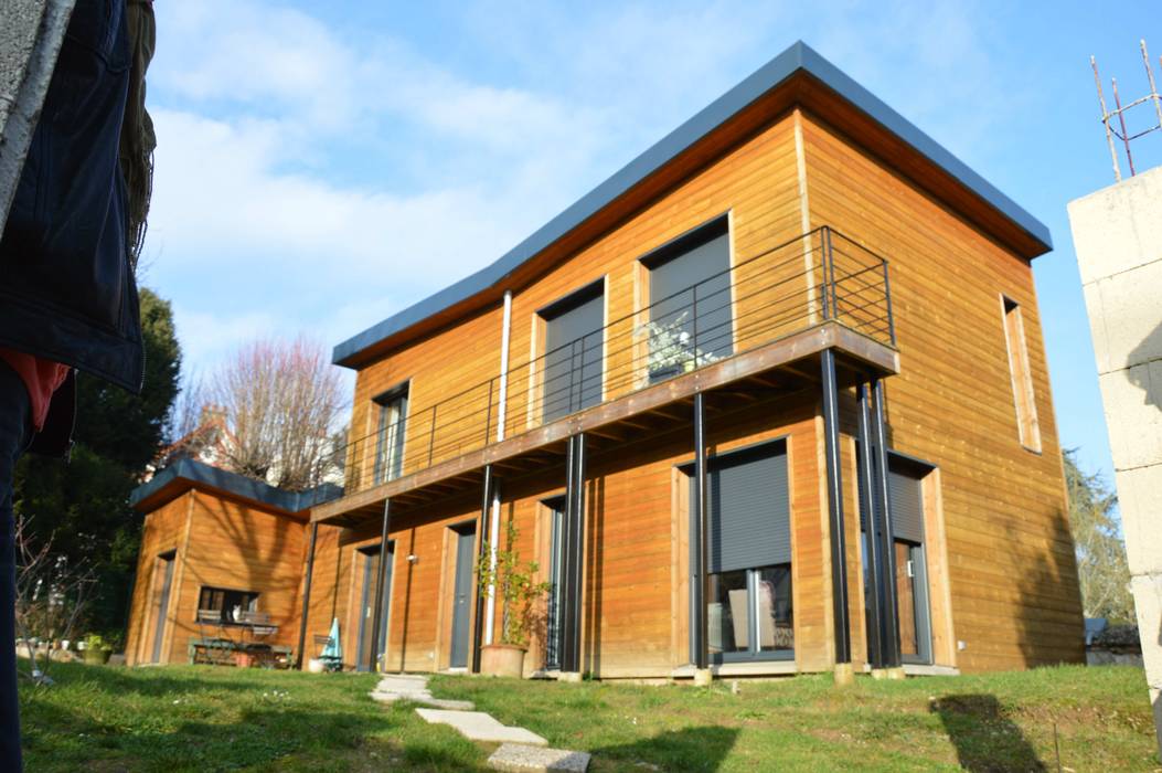 une maison BBC toute en bois en ile de france, karine penard karine penard Maisons minimalistes