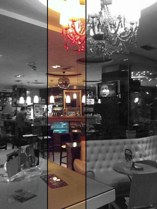 Bar/caffé/Lounge con il giardino d'inverno Studio d'arte e architettura Ana D'Apuzzo Spazi commerciali Gastronomia
