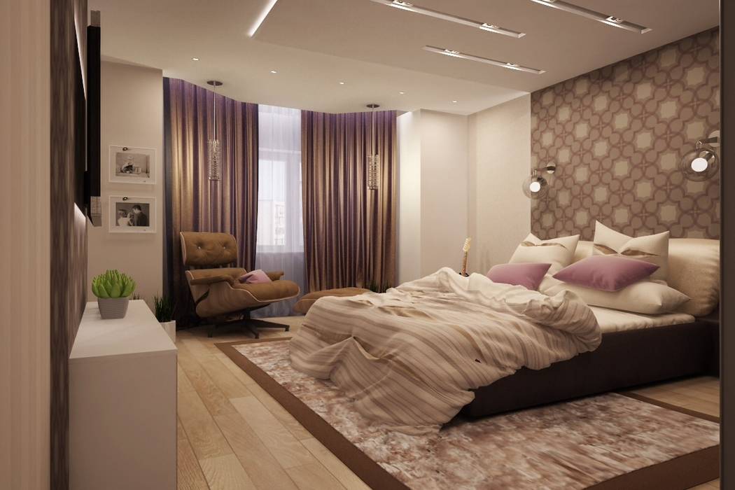 Простота и функциональность современного жилья, STONE design STONE design Спальня в стиле минимализм