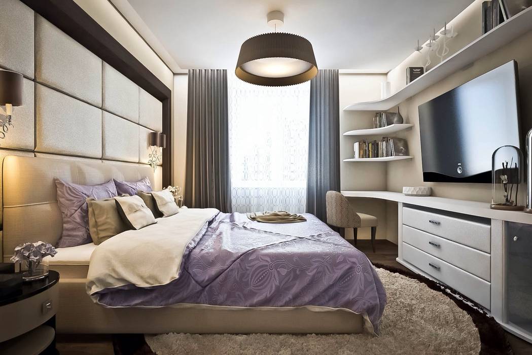 Яркие акценты современных квартир, STONE design STONE design Спальня в стиле модерн