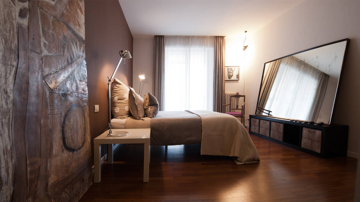 Appartamento ad Ostiense - Roma, Archifacturing Archifacturing Phòng ngủ phong cách hiện đại