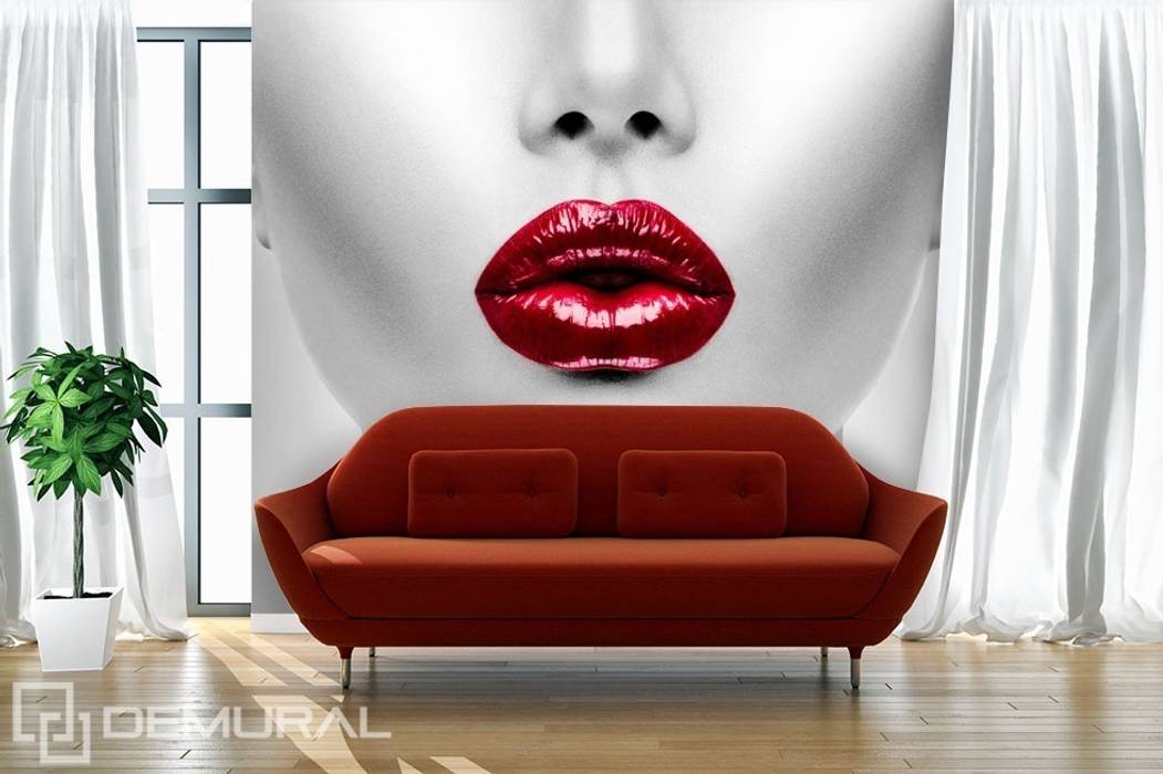 Red lips Demural Modern living room Accessories & decoration