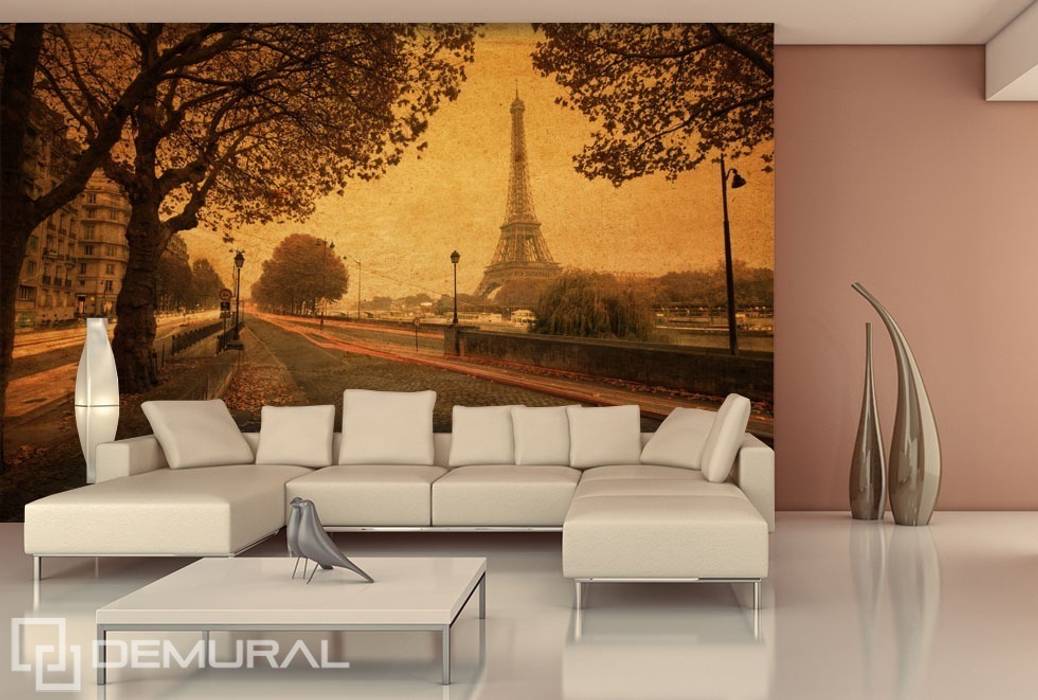 Streets of Paris Demural غرفة المعيشة ديكورات واكسسوارات