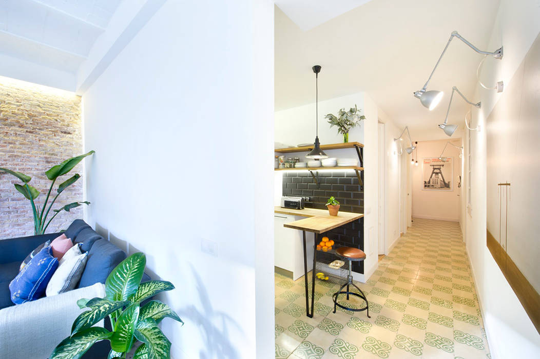 Vivienda en Sant Joan. Barcelona , Egue y Seta Egue y Seta Scandinavian style corridor, hallway& stairs