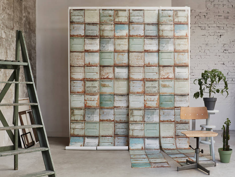 Container wallpaper, Studio Ditte Studio Ditte Pareti & Pavimenti in stile moderno