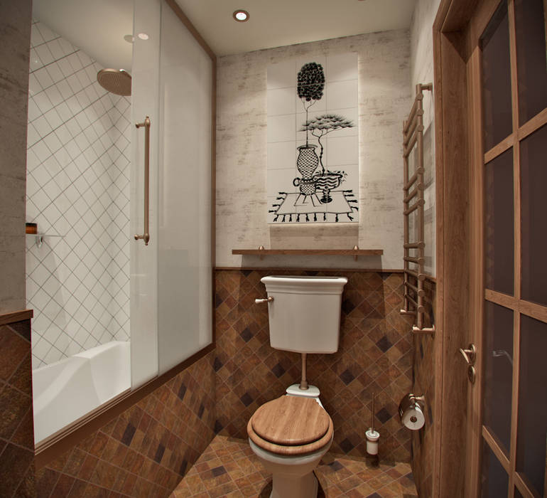 Квартира в духе Шерлока Холмса, Aleksander Grishov Aleksander Grishov Ванная комната в стиле кантри