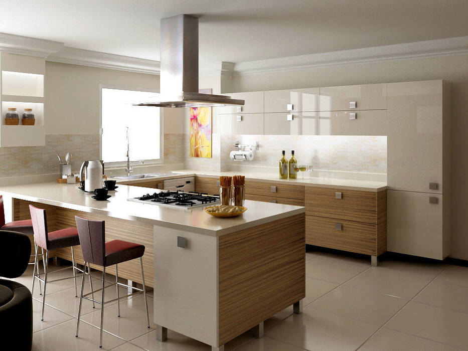 levent tekin iç mimarlık, levent tekin iç mimarlık levent tekin iç mimarlık Modern Kitchen Cabinets & shelves