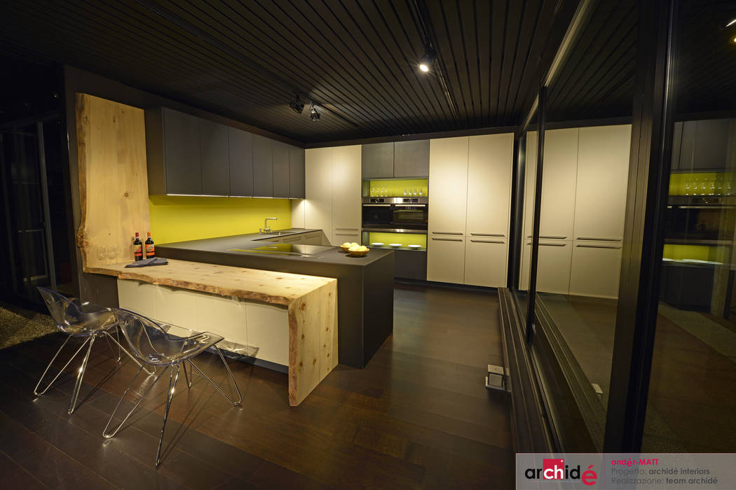 the "andér-MATT" project (showroom 2015) , Archidé SA - atelier di design Archidé SA - atelier di design Modern kitchen