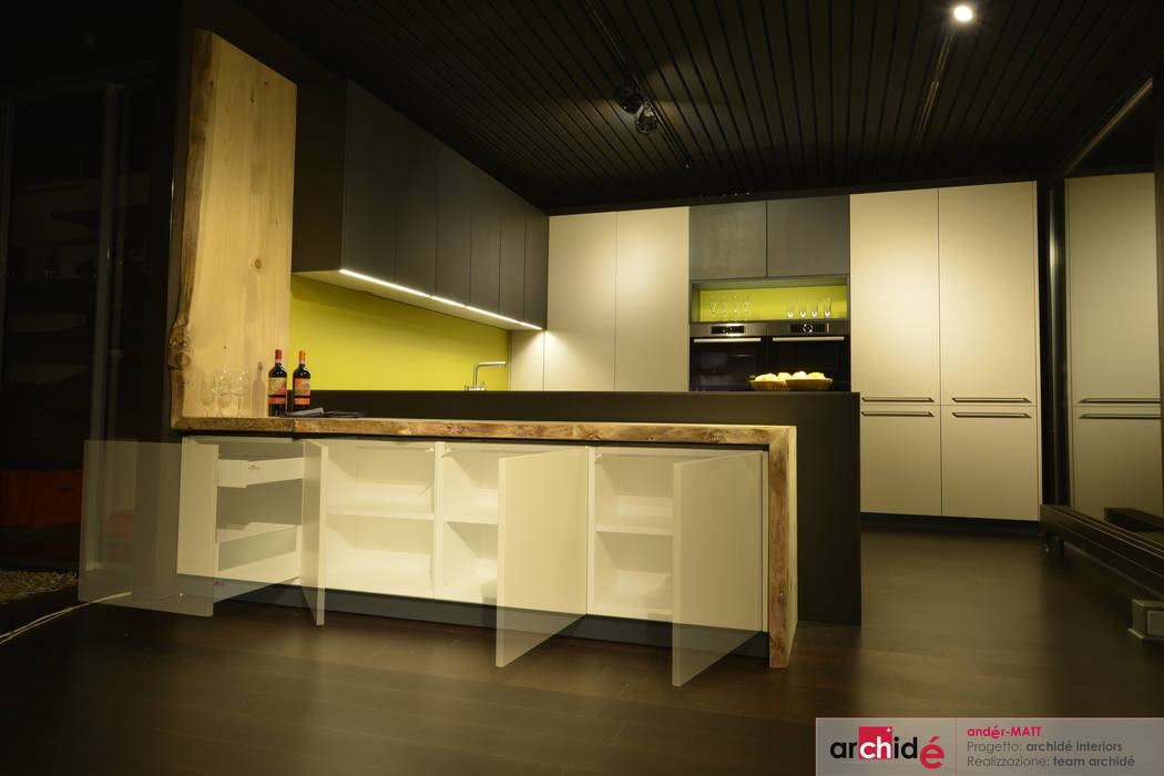 the "andér-MATT" project (showroom 2015) , Archidé SA - atelier di design Archidé SA - atelier di design Kitchen