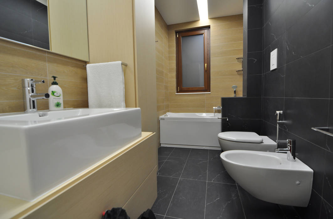 100%WOOD, Marco Stigliano Architetto Marco Stigliano Architetto Modern Bathroom