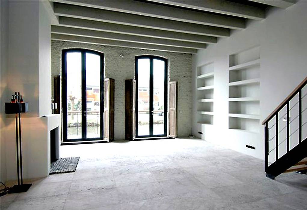 Loft in oude textielfabriek, Archivice Architektenburo Archivice Architektenburo Industriale Wohnzimmer