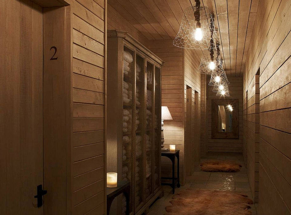 Fletcher's Cottage Internal Corridor Aitken Turnbull Architects Rustic style spa