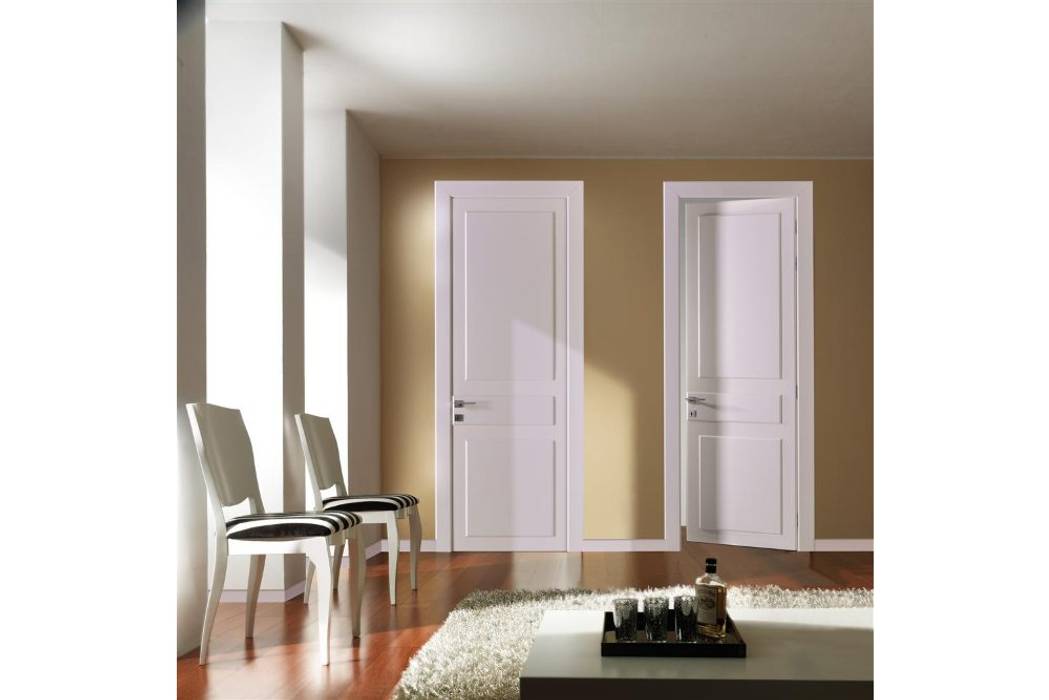 Porta interna in legno eclectic frassino bianco ral 9010 poro aperto ... Porte frassino bianco poro aperto