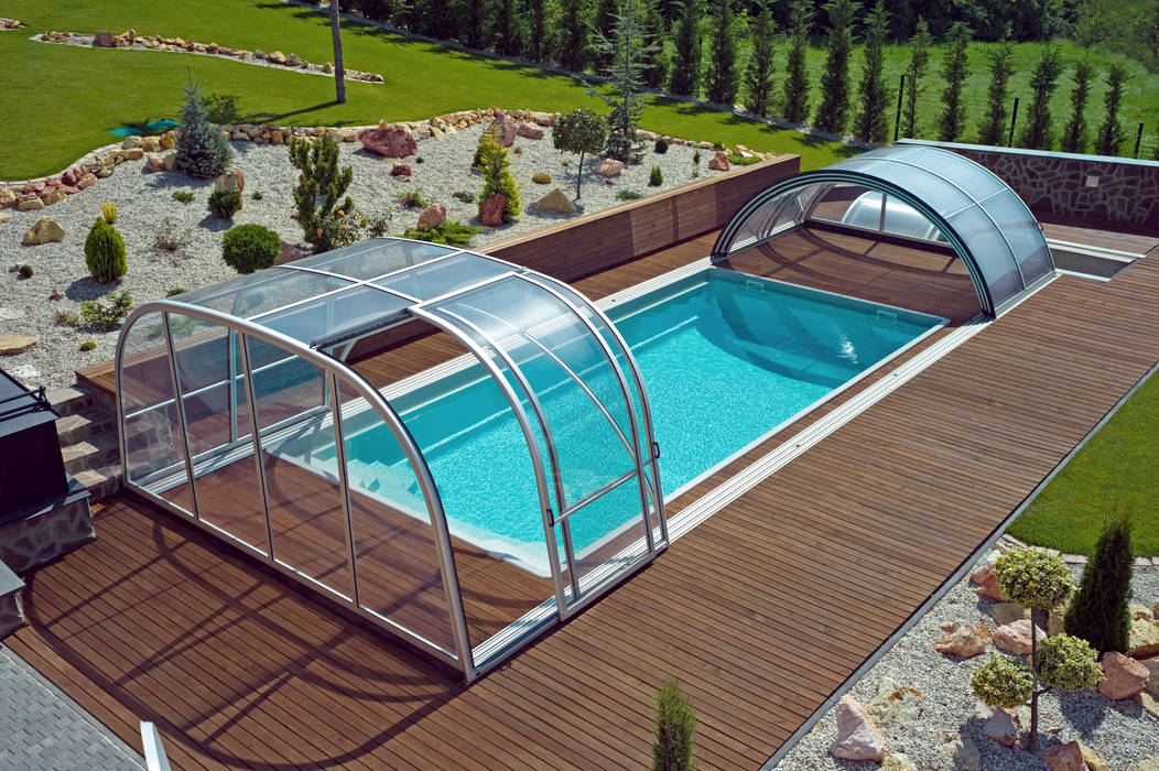 Exzell Überdachungen - ​Verlängern Sie Ihre Badesaison ganz ohne Heizkosten!, Pool + Wellness City GmbH Pool + Wellness City GmbH Piscinas