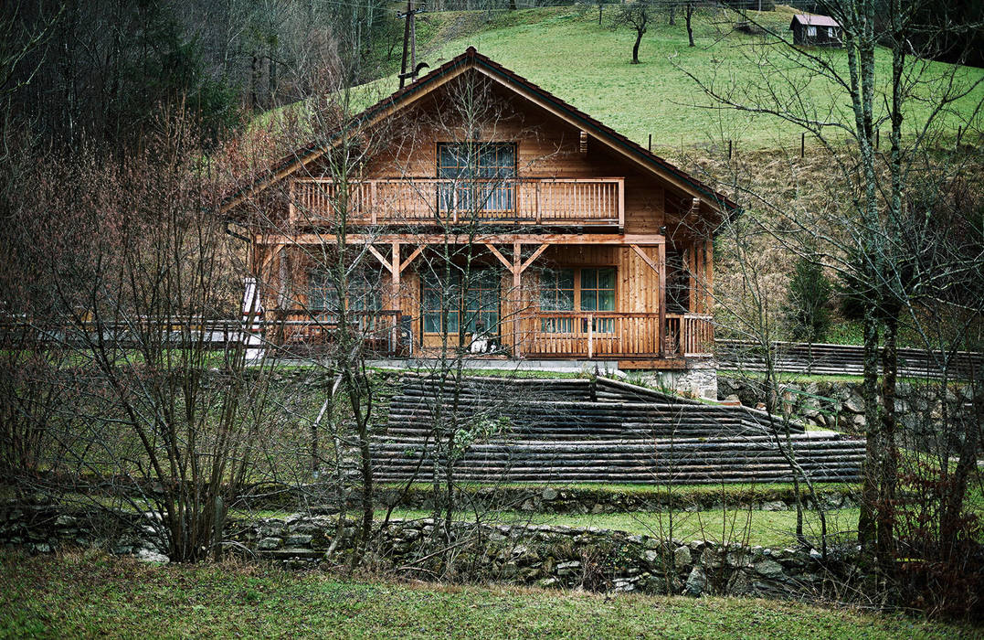 Einfamilienhaus, Thoma Holz GmbH Thoma Holz GmbH Casas de estilo rural