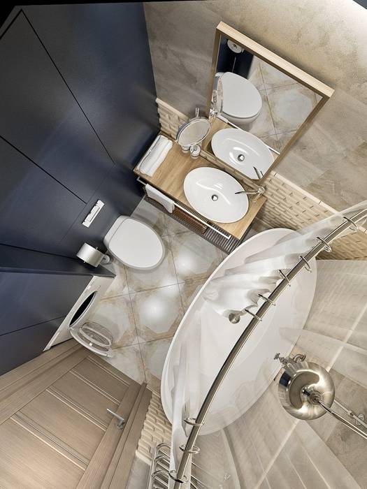 Новая жизнь для однокомнатной хрущевки, PlatFORM PlatFORM Scandinavian style bathroom