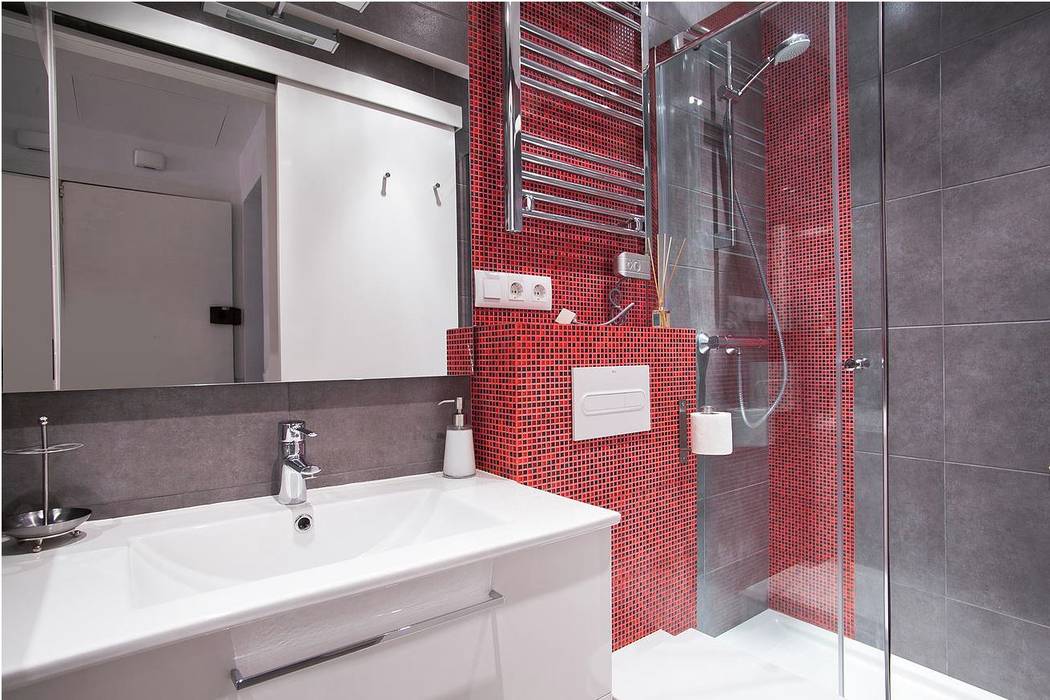 Reformas - Varios, Amplix Group Amplix Group Baños de estilo ecléctico Espejo,Fregadero,Arreglo de tubería,Tocar,Lavabo del baño,Mueble de baño,Edificio,Baño,Diseño de interiores,Arquitectura